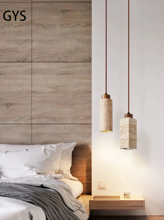 Decorbites™ Japanischer Stil Gelber Steinanhängerleuchte für Schlafzimmer, Restaurant und Bar