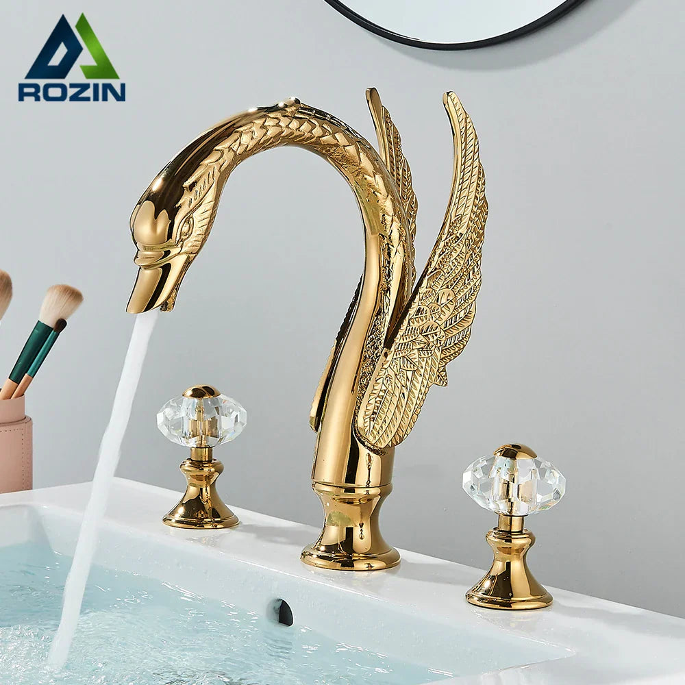 Crystal Swan Basin Tap
