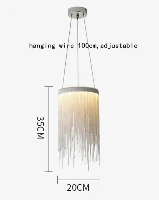 Aluminum Tassel LED Chandelier