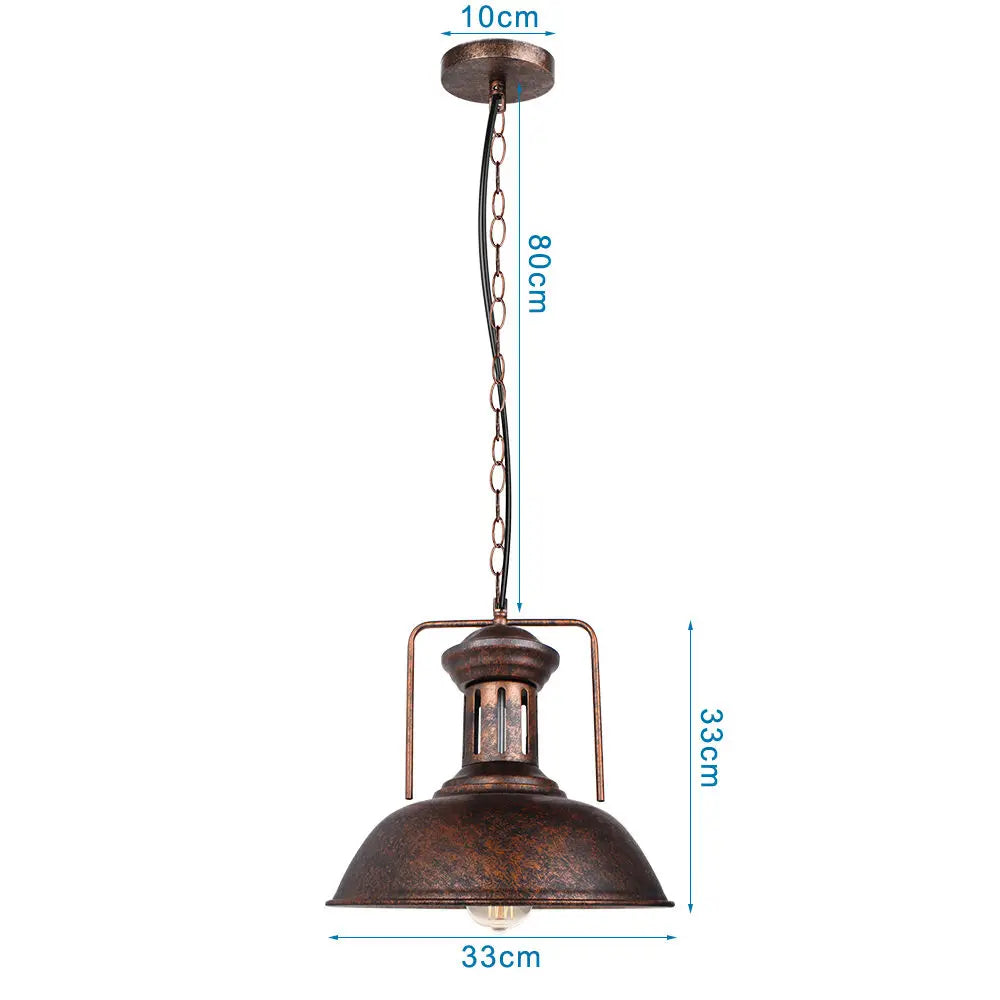 Industrial Vintage Black Iron Pendant Light