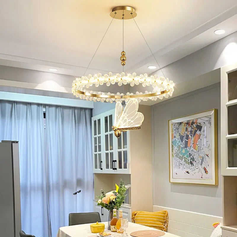 Decorbites™ Kristallring-LED-Kronleuchter: Moderner Luxus-Hängeleuchter für die Einrichtung des Zuhauses