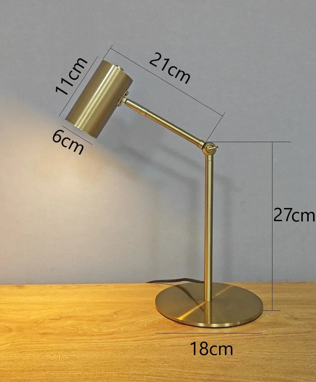 Decorbites™ Goldene Tischlampe: Moderne Augenschonende Leseleuchte für Schreibtisch