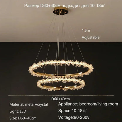 Decorbites™ Kristallanhänger-Lüster Moderne Luxus-Innenraumdekoration Beleuchtung