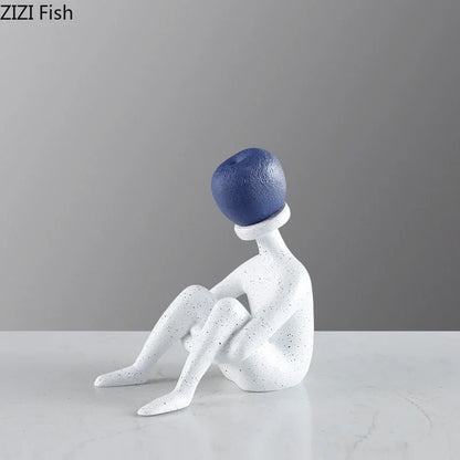 DecorBites™ Abstract Thinker Resin Sculpture for Room Aesthetics Ornaments and Decor
