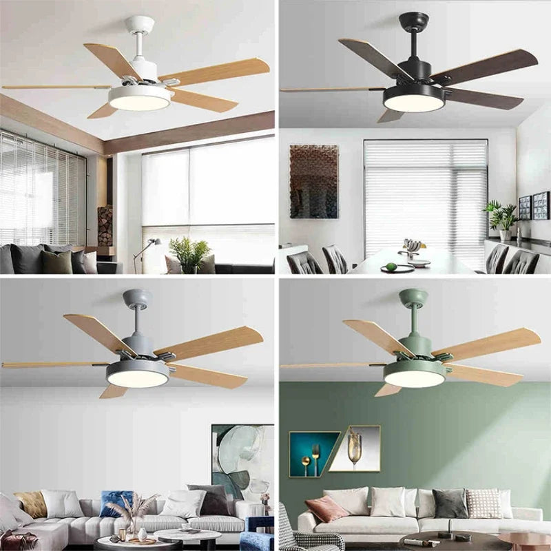 Decorbites™ 56" Holz-LED-Deckenventilator mit reinem Kupfermotor & 5-Blatt-Licht