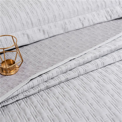 DecorBites™ Egyptian Cotton Quilt Set, Reversible Bedspread, Luxe Coverlet, 3Pcs