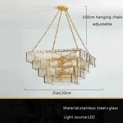 Decorbites™ Gold-Glas-Lüster Luxe-Wohnzimmer-Beleuchtung Luxuriöse Hängelampe