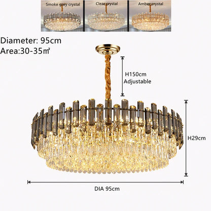 Decorbites™ K9-Kristall-Leuchter für moderne Innenraumbeleuchtung im Wohnzimmer, hängende Leuchte