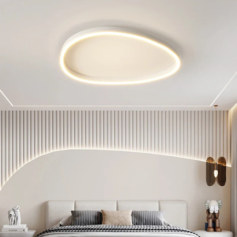 Modern White LED Ring Pendant Chandelier