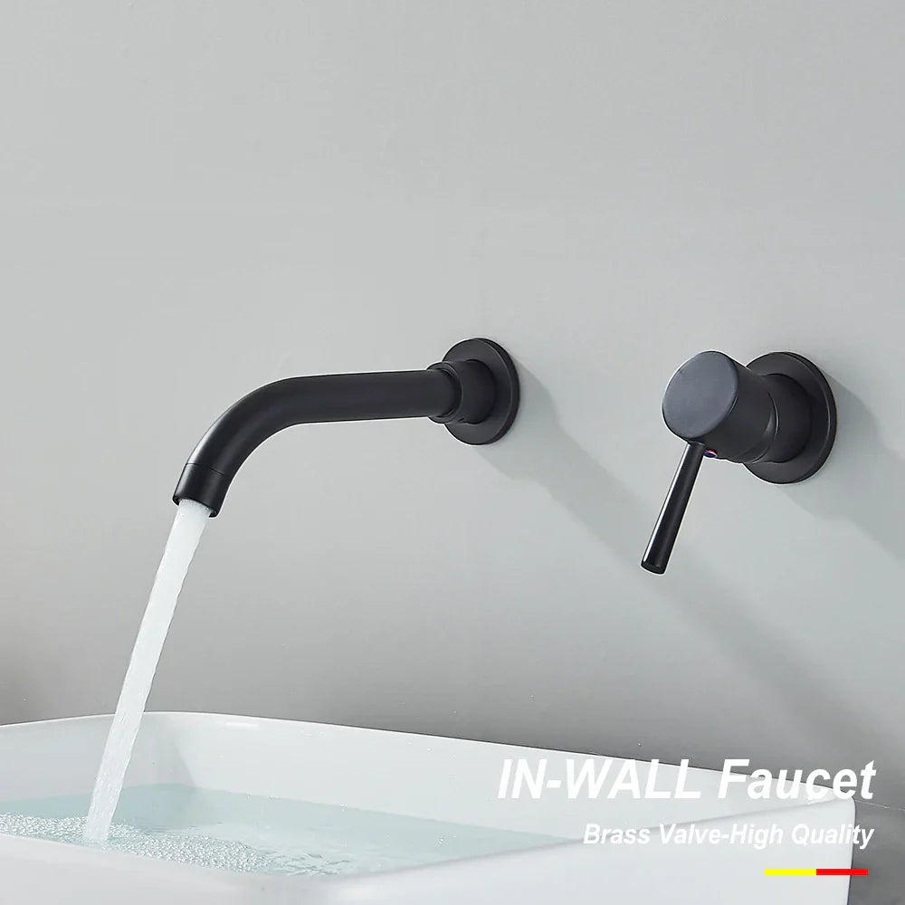 Gold Brass Wall Faucet