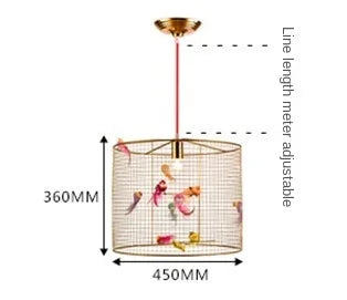 Gold Cage Pendant Light