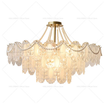 DecorBites™ Cream Wind Crystal Chandelier - Elegant French Design for Luxury Living Spaces