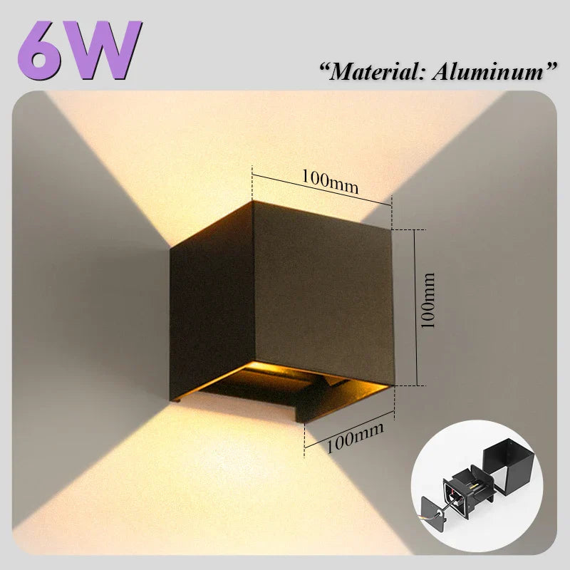 DecorBites™ LED Wall Light: Garden Courtyard Bedroom Home Lamps Waterproof Outdoor Lights