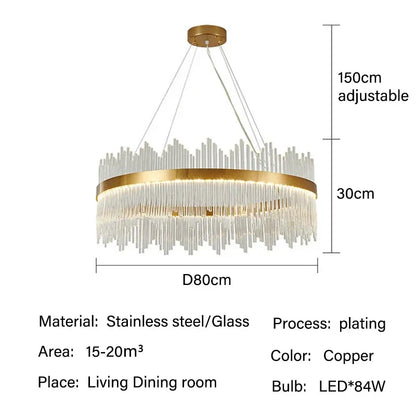 Decorbites™ Glasstab-LED-Hängeleuchter: Elegante Leuchte für die Einrichtung im Wohn-, Ess- und Schlafzimmer