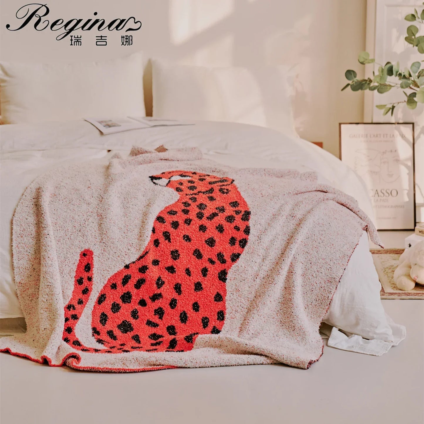 Decorbites™ Haariges Fell-Leopardenmuster-Decke