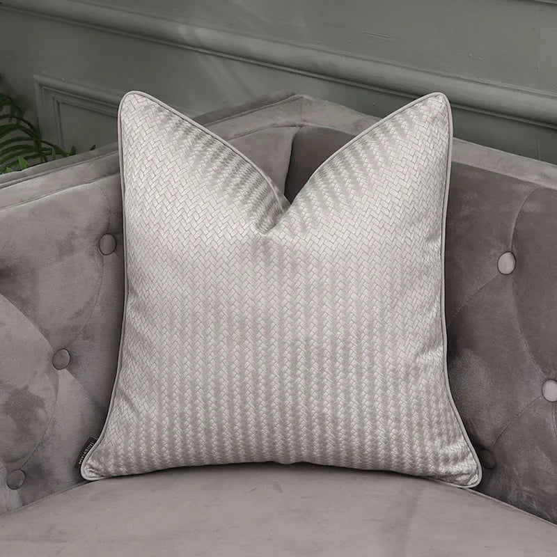 DecorBites™ Frosted Gold Satin Lumbar Pillow Covers - Luxe Sofa Cushion Cases