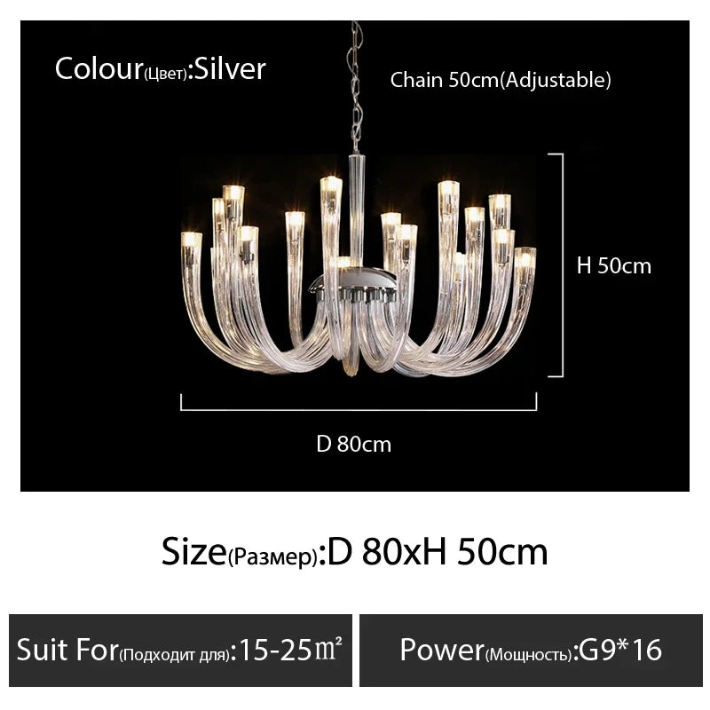 Decorbites™ Glasleuchter LED-Hängeleuchte für Wohnzimmer Schlafzimmer Esszimmer - Kollektion 2024.