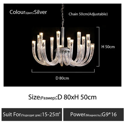 Decorbites™ Glasleuchter LED-Hängeleuchte für Wohnzimmer Schlafzimmer Esszimmer - Kollektion 2024.