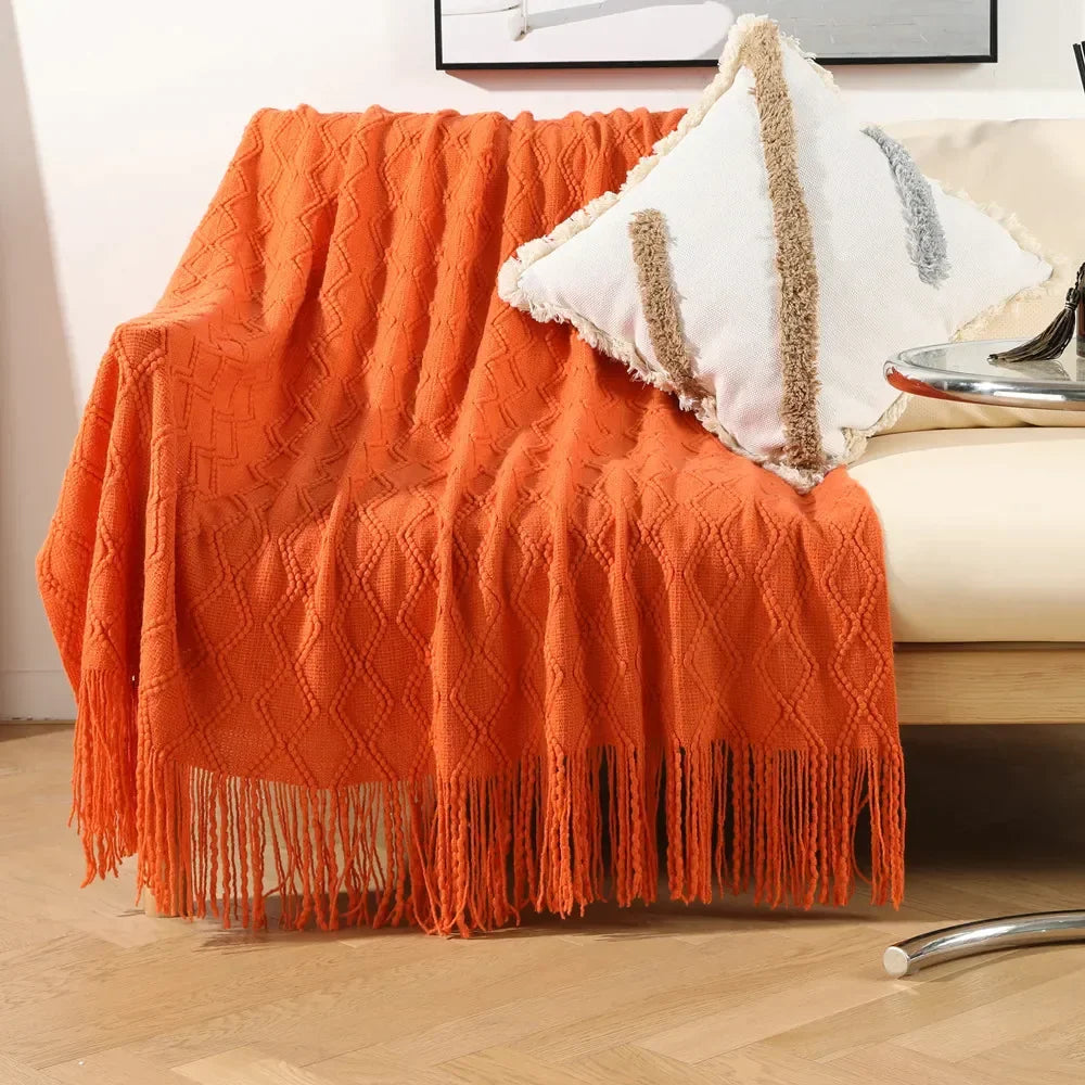 Woolen Travel Throw Blanket
