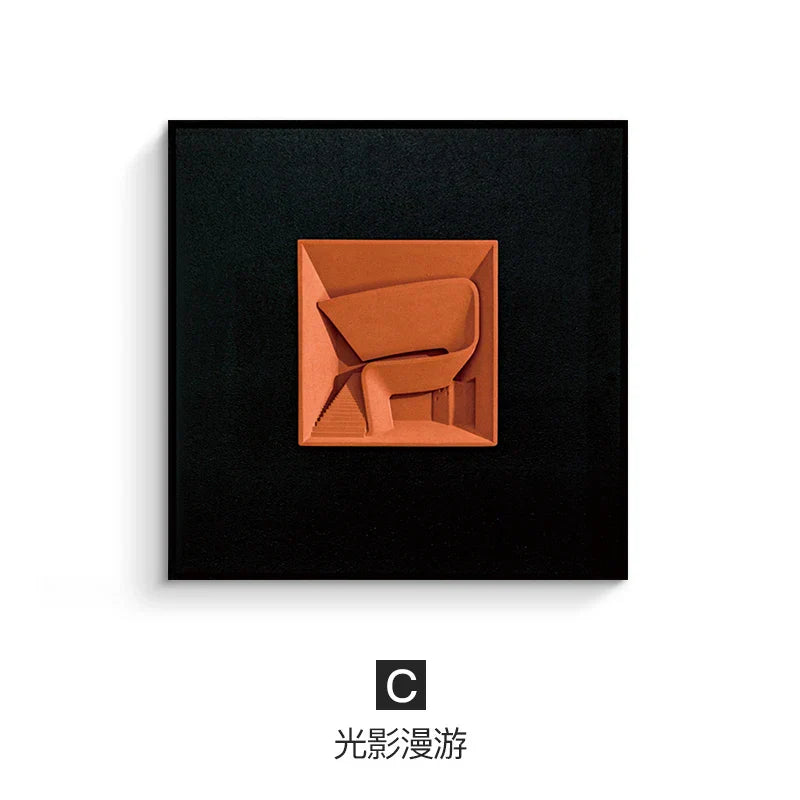 Decorbites™ Abstrakte Geometrische Wanddekoration Quadratisches Wandbild Raumaccessoires
