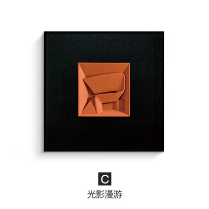 Decorbites™ Abstrakte Geometrische Wanddekoration Quadratisches Wandbild Raumaccessoires