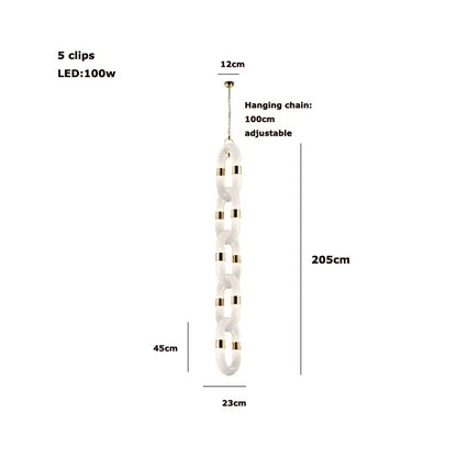 Decorbites™ Kristall-Goldkette-Hängelampe Deckenleuchte für die Hausdekoration
