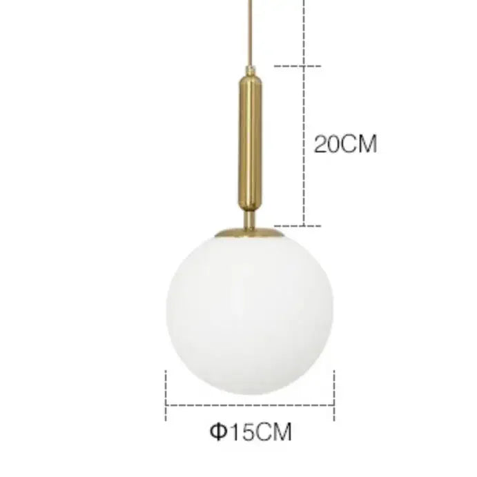 Decorbites™ Goldener Ring-Glasball-Hängeleuchte für Schlafzimmer und Wohnzimmer.