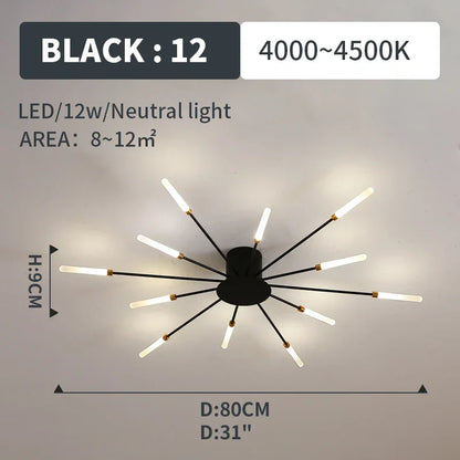 Decorbites™ LED-Feuerwerk-Anhängerlampen – Moderne Kronleuchterbeleuchtung für Wohnzimmer und Schlafzimmer