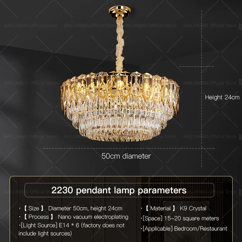 Decorbites™ Kristall-Leuchter: Moderner Luxus-Runder Italienisches Restaurant-Licht