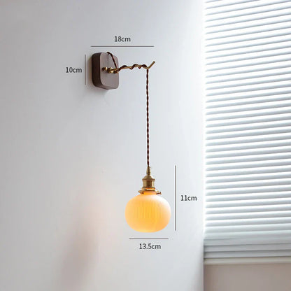 Decorbites™ LED Wandarmatur Modern Japanischer Stil Keramik-Lampenschirm Holzbasisleuchte