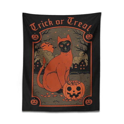 Decorbites™ Halloween-Katzen-Wandbehang für süße und gruselige Heimdekoration