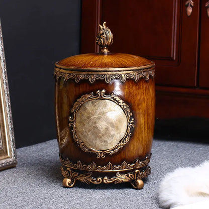 Decorbites™ Wohnzimmer Abdeckmülleimer, amerikanischer Stil Abfallbehälter mit Deckel
