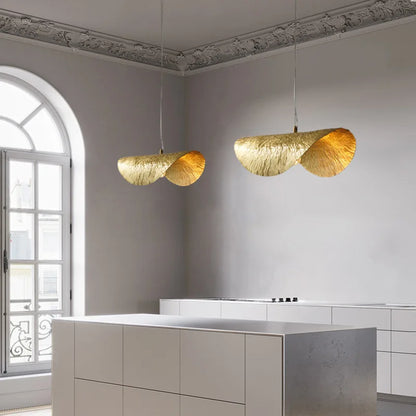 DecorBites™ Brass Lotus Leaf Chandelier Pendant for Living Dining Room