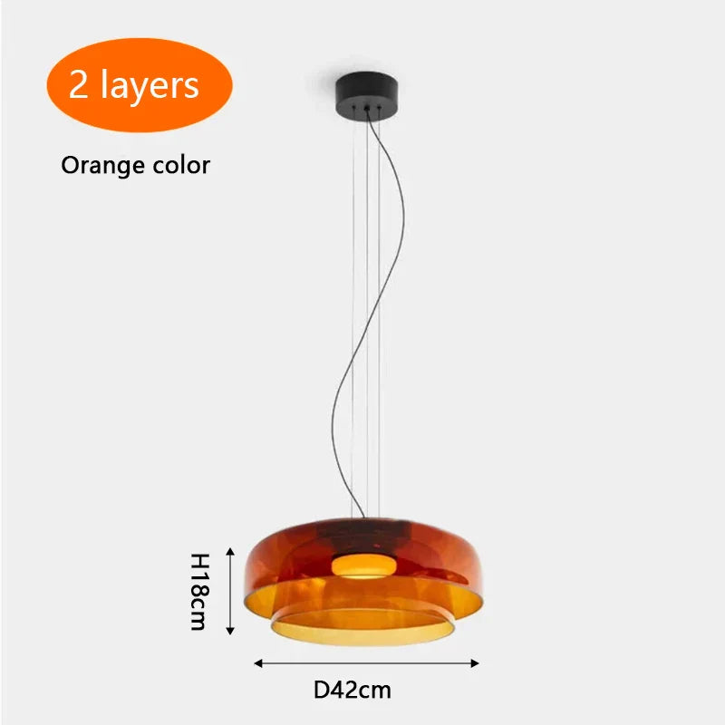 Decorbites™ Levels Bunte Glasanhängerleuchte: Moderne LED-Kronleuchter für Esszimmer, Bar und Wohnzimmer