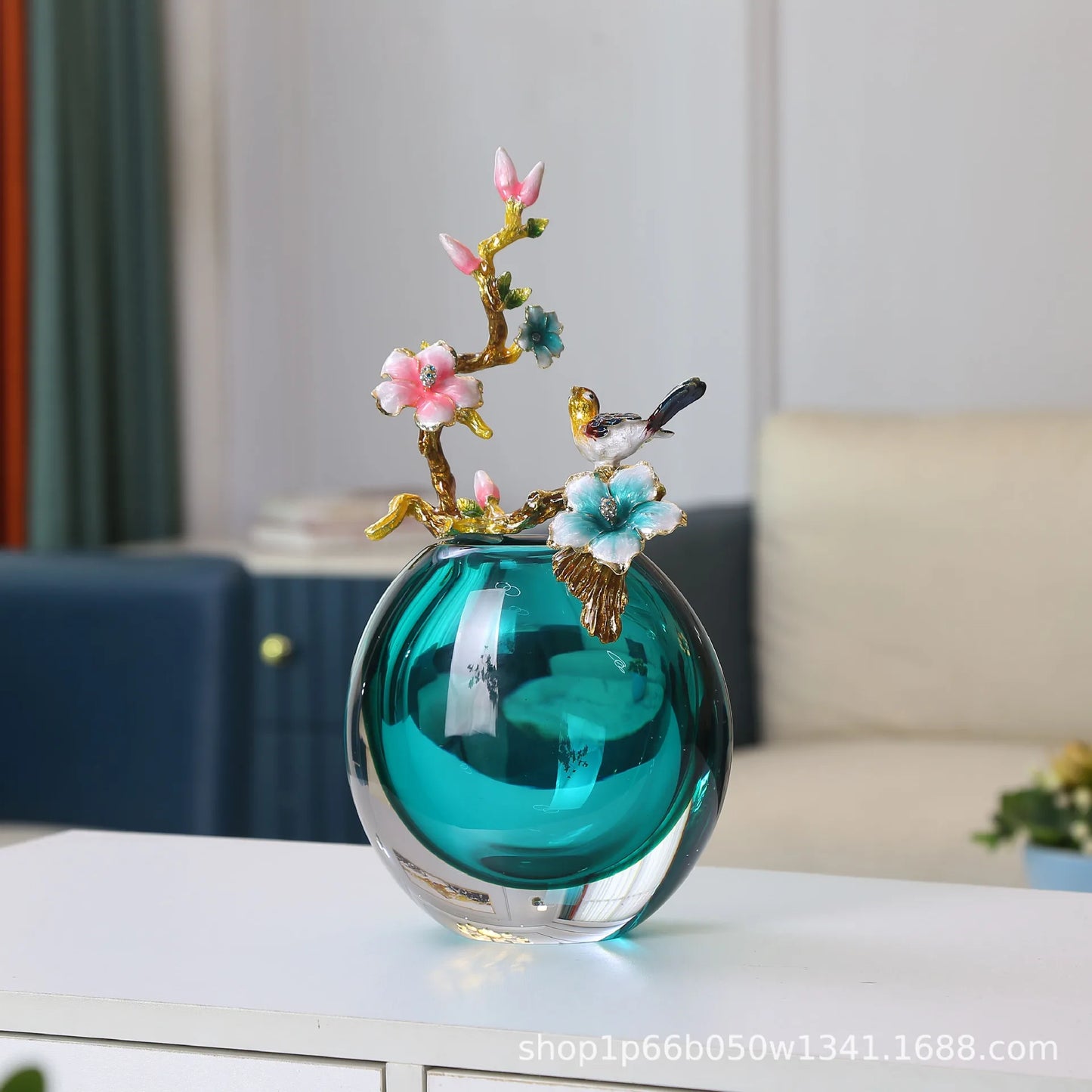 Decorbites™ Emaille-Kleine Ornamente & Glasvasen: Neuer chinesischer Stil für die Wohnzimmer-Dekoration