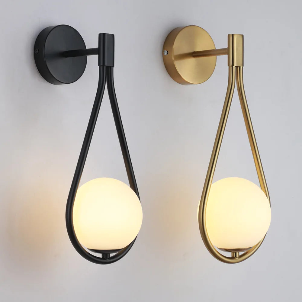 Decorbites™ Glas-Kugel-LED-Wandleuchte – Nordisch Modern Minimalistisch Schlafzimmer-Beleuchtung