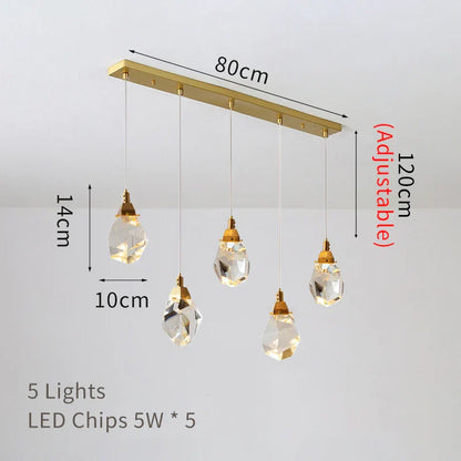 DecorBites™ Diamond Crystal LED Ceiling Chandelier for Home Decor