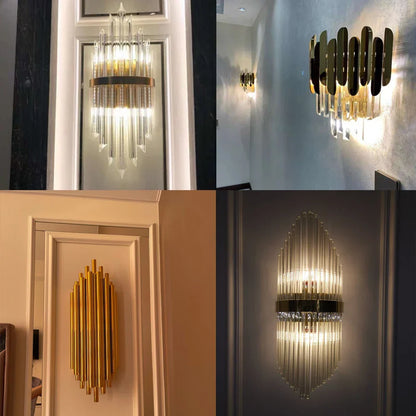 Decorbites™ Kristall-Wandleuchte: Elegante goldene LED-Wandleuchte für Schlafzimmer, Wohnzimmer & Badezimmer