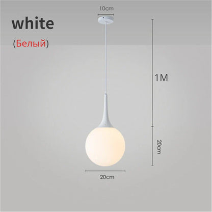 Decorbites™ Glas-Kugeln-LED-Hängeleuchten für modernes Wohnzimmer, schwarze/weiße Hornarmaturen