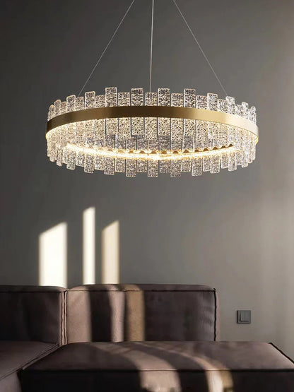 Decorbites™ Kristall-LED-Kronleuchter: Gold/Schwarz Luxus-Hängeleuchte für das Zuhause