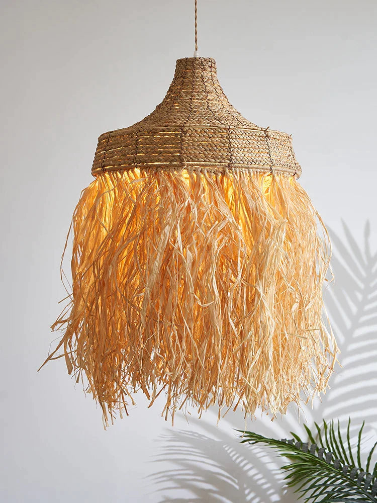 Decorbites™ Handgewebte Pendellampen aus Rattan-Gras - Einfaches natürliches Design im Wabi-Sabi-Stil