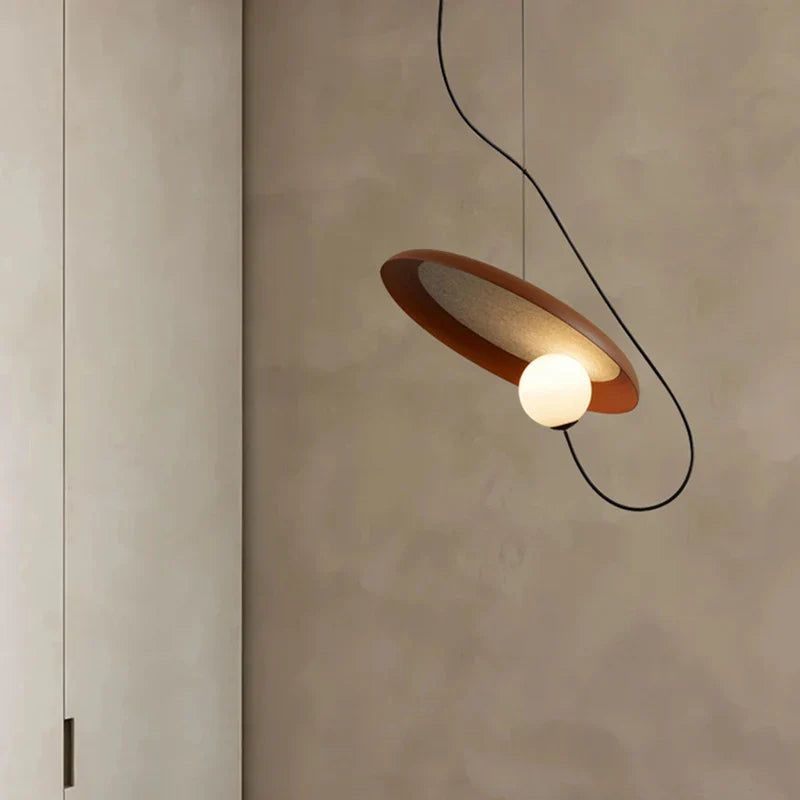 Magnetic Attraction White Metal Pendant Light