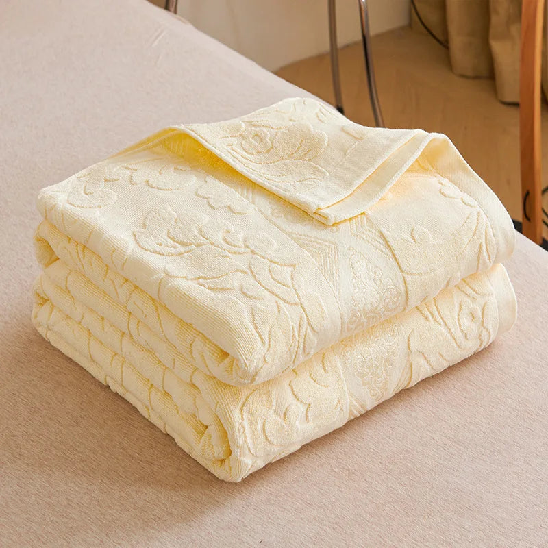 Decorbites™ Baumwoll-Jacquard-Handtuchdecke für Erwachsene im Sommer für Klimaanlage, Sofabezug