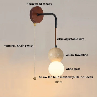 Decorbites™ LED Weißes Glas Wandlichter Armatur Moderner Zugschalter Nachttischleuchte