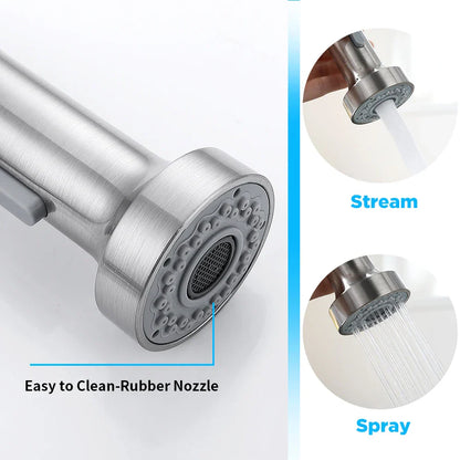 Decorbites™ Bürstennickel-Sensor-Küchenarmatur | Edelstahl-Smarte Induktionsarmatur mit Touch-Steuerung
