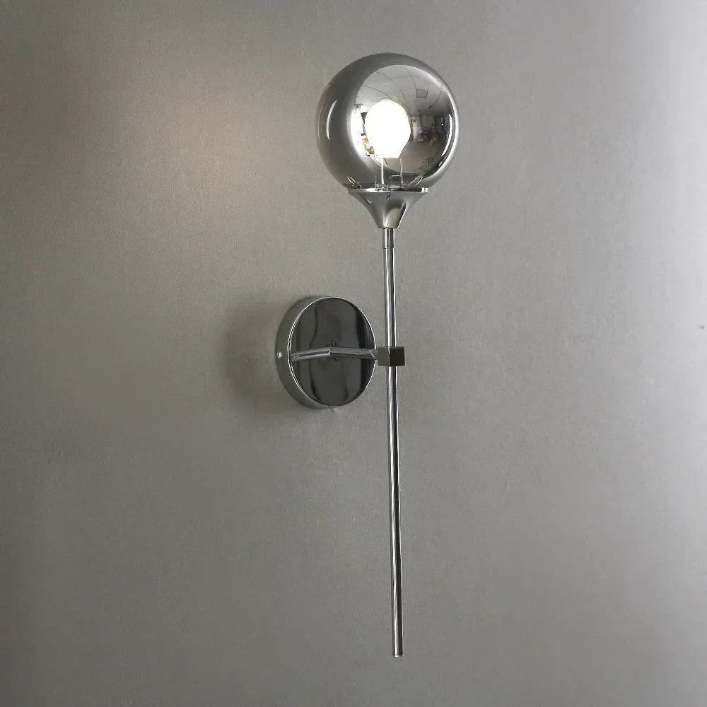 Decorbites™ Glasball-Wandlampen: Moderne nordische goldene Chrom-Beleuchtungskörper für Wohnzimmer, Küche