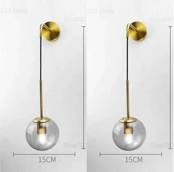 Decorbites™ Glas-Kugeln-Wandlampe – Nordisch-retro LED-Beleuchtungskörper
