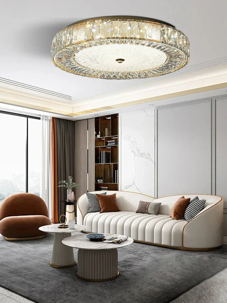 Gold Crystal Glass Ceiling Light