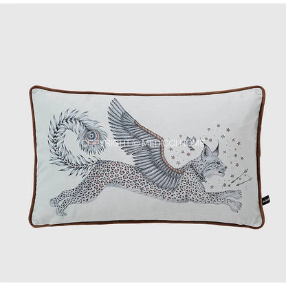 Decorbites™ Korallen-Luchs Samt Kissenbezug: Luxuriöses Mystisches Tierenthema für das Sofa
