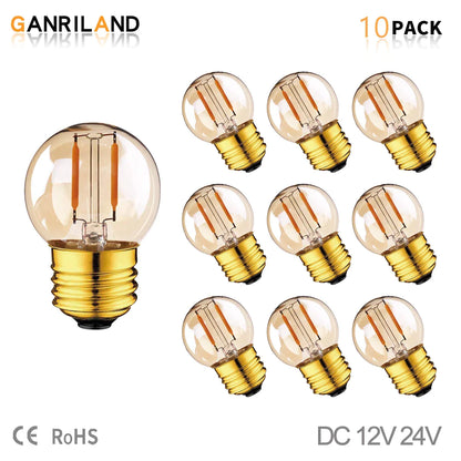 Decorbites™ Bernsteinfarbenes Vintage-LED-Glühbirne G40 1W Sockel E27 Warmweiß 2200K